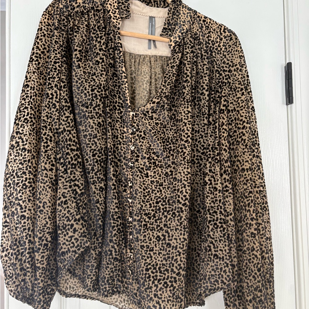 Anthropologie Leopard Print Women's Top